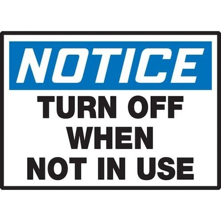 OSHA NOTICE SAFETY LABEL TURN OFF LEQM802VSP